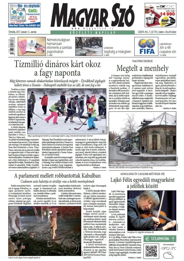 Magyar Szó, 74. évf. 2017. január 11. 7. sz. 1–16. oldal
