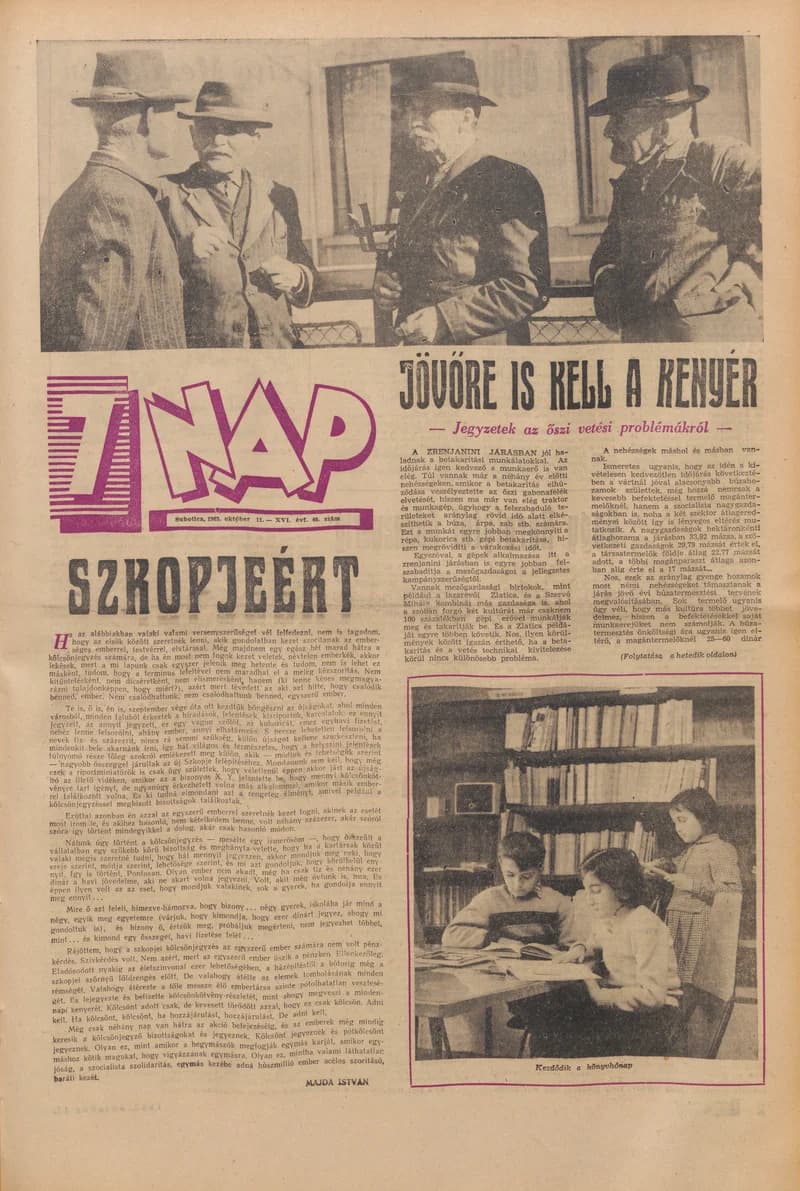 7 Nap, 18. évf. 1963. október 11. 40. sz. 1–20. oldal