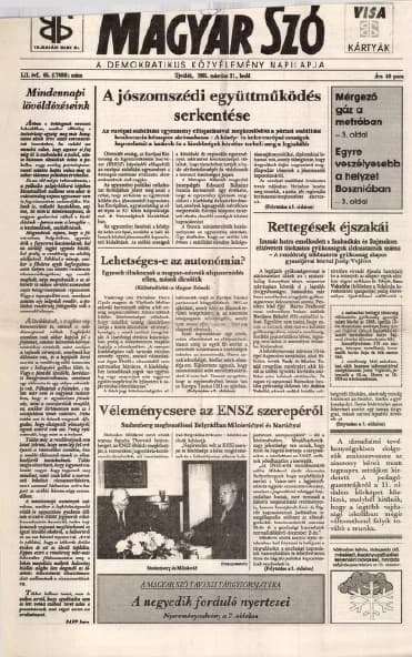 Magyar Szó, 52. évf. 1995. március 21. 66. sz. 1–16. oldal