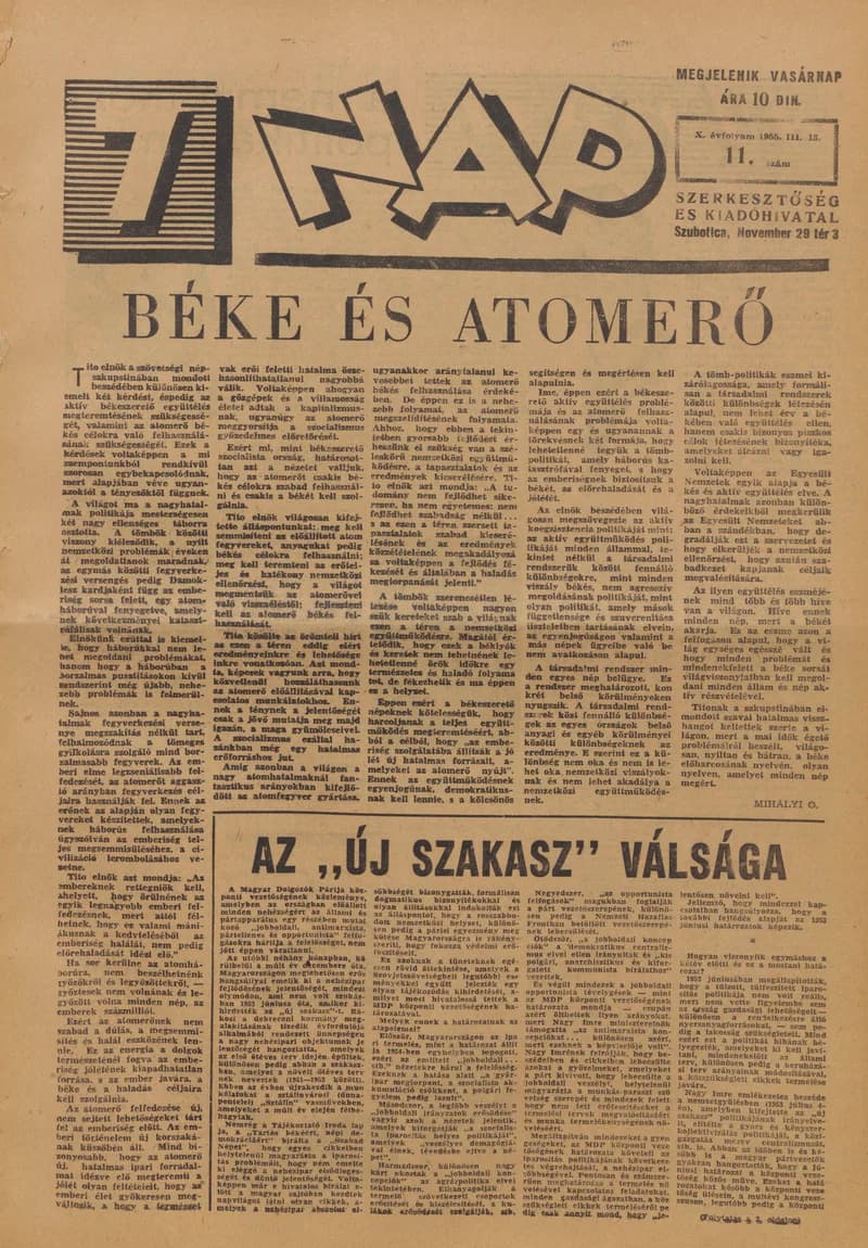 7 Nap, 10. évf. 1955. március 13. 11. sz. 1–16. oldal