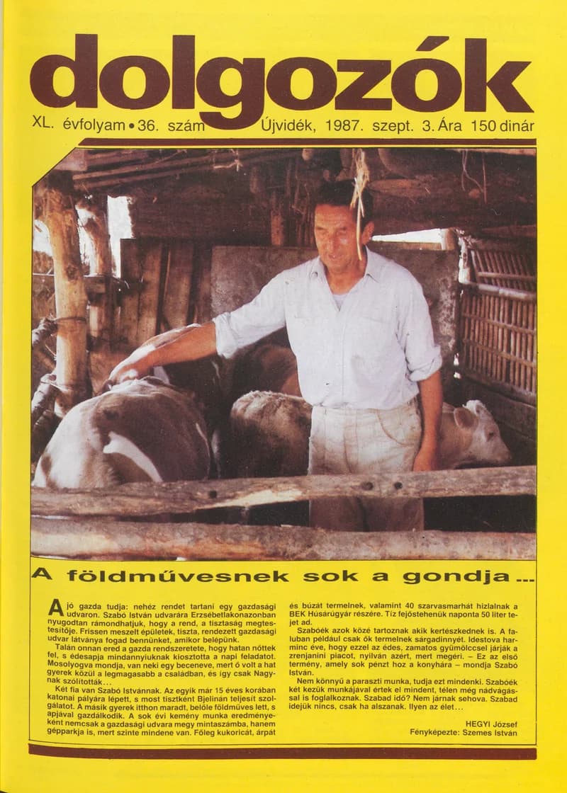 Dolgozók, 41. évf. 1987. szeptember 3. 36. sz.