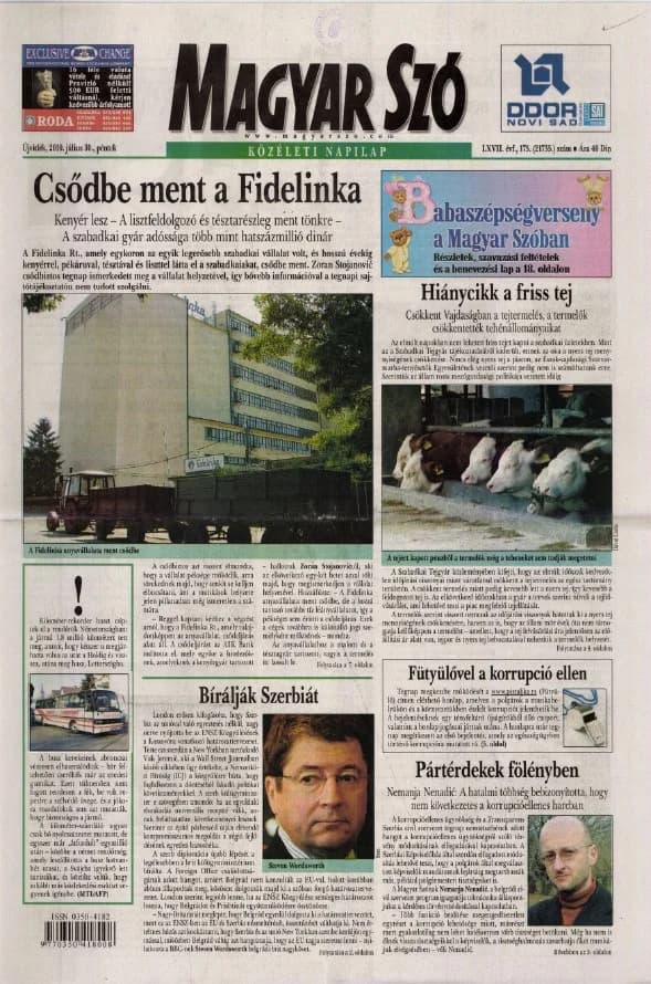 Magyar Szó, 67. évf. 2010. július 30. 175. sz. 1–20. oldal