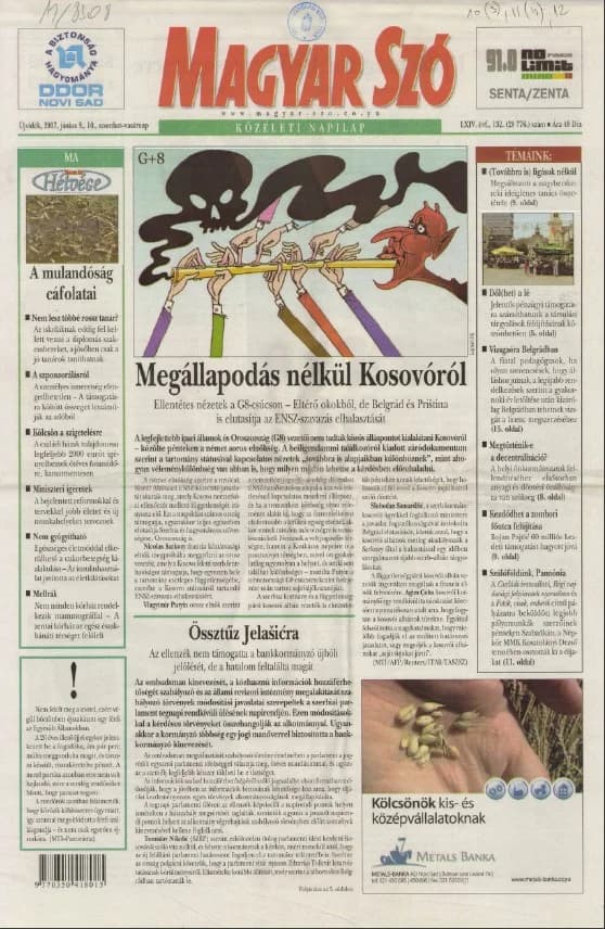 Magyar Szó, 64. évf. 2007. június 9. – 10. 132. sz. 1–12. oldal