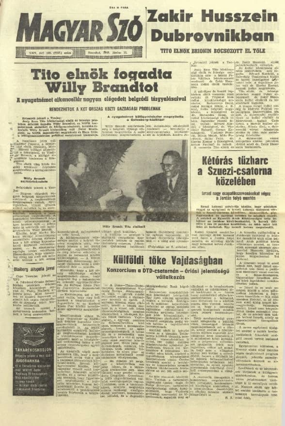 Magyar Szó, 25. évf. 1968. június 15. 163. sz. 1–16. oldal