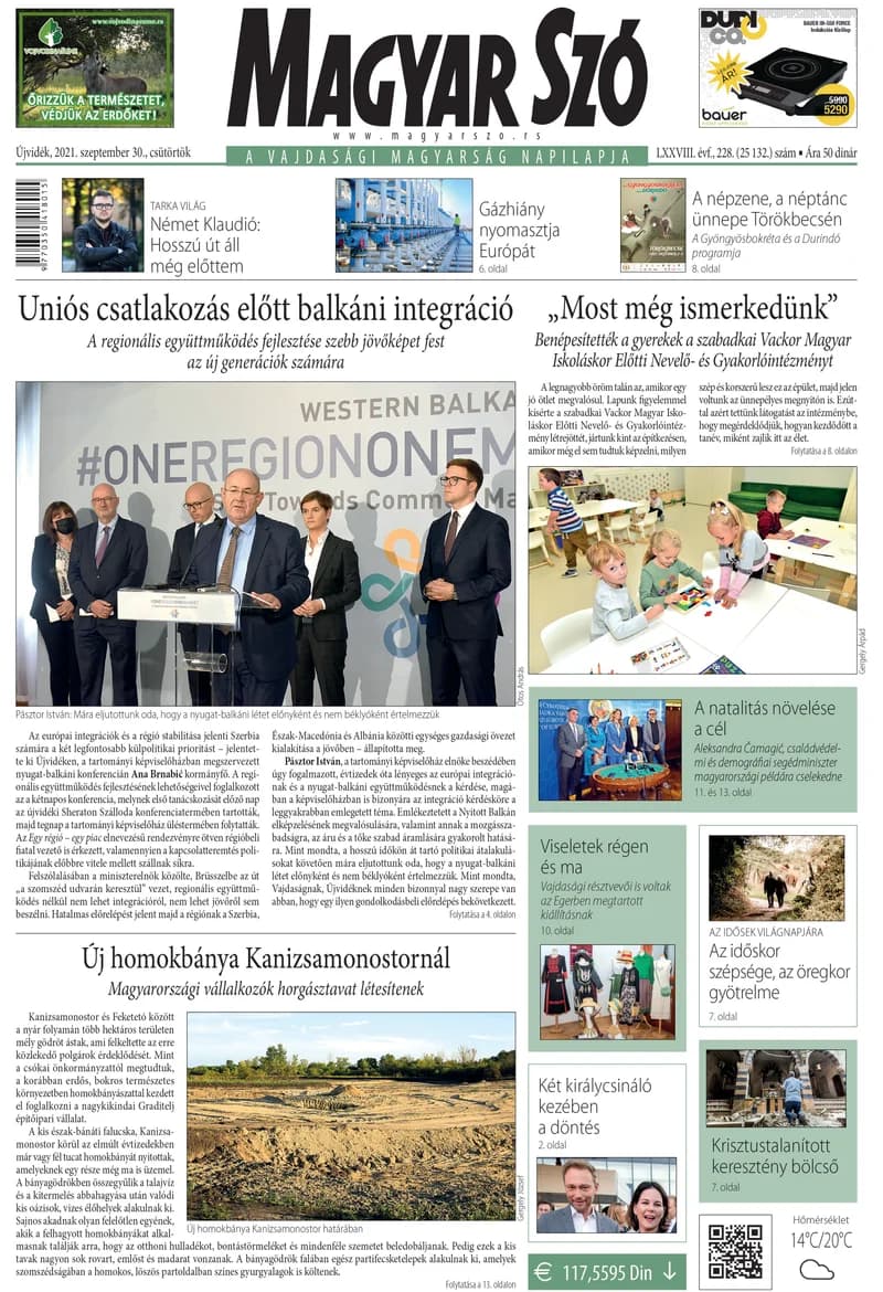 Magyar Szó, 78. évf. 2021. szeptember 30. 228. sz. 1–20. oldal