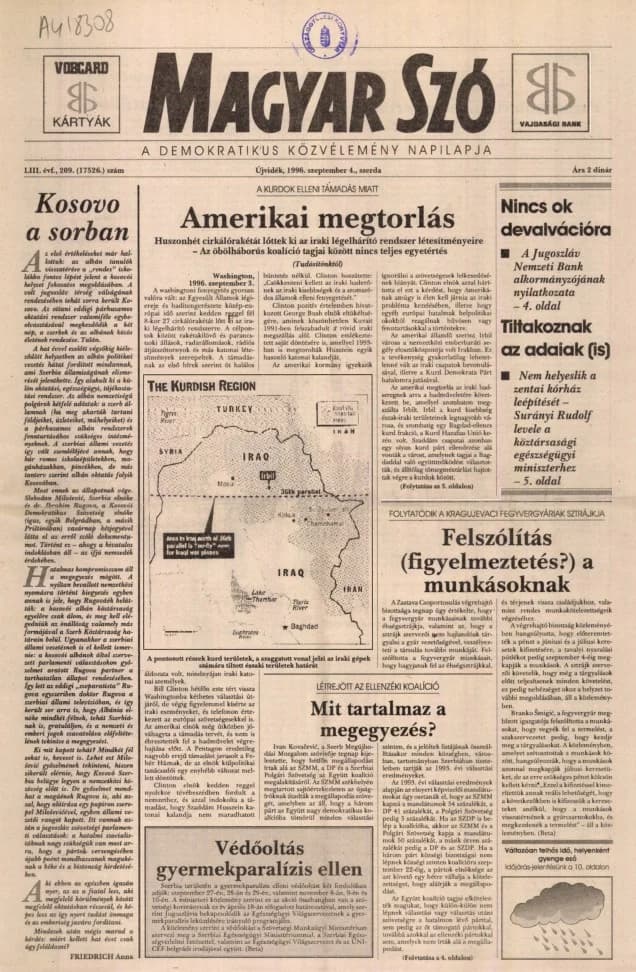 Magyar Szó, 53. évf. 1996. szeptember 4. 209. sz. 1–16. oldal