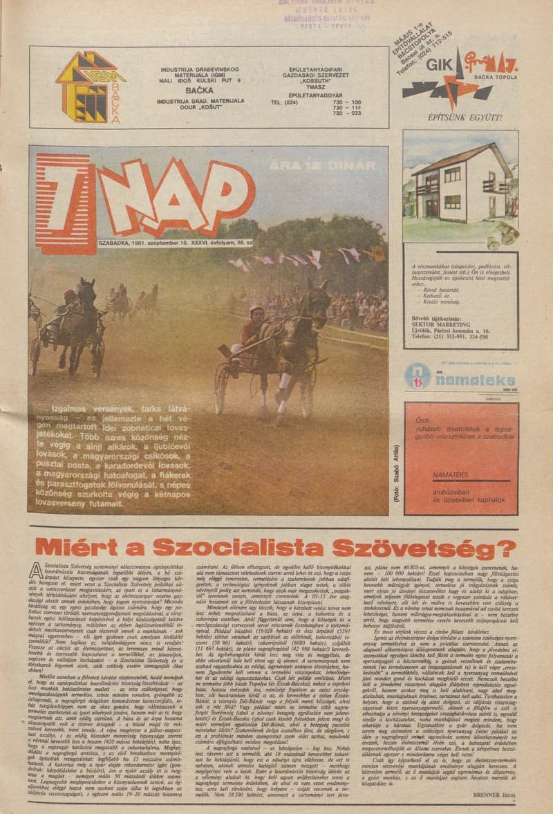 7 Nap, 36. évf. 1981. szeptember 18. 38. sz. 1–16. oldal