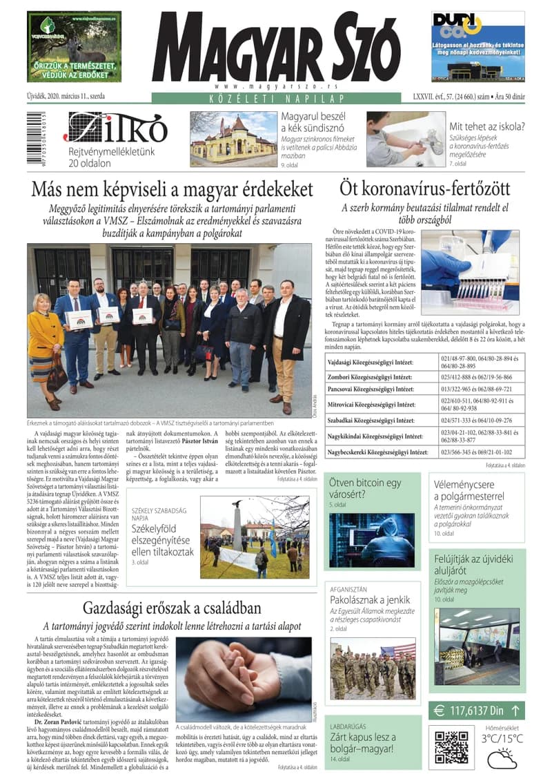 Magyar Szó, 77. évf. 2020. március 11. 57. sz. 1–16. oldal