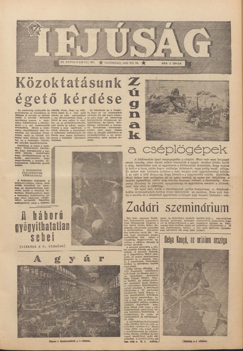 Ifjúság, 11. évf. 1955. július 29. 511. sz.