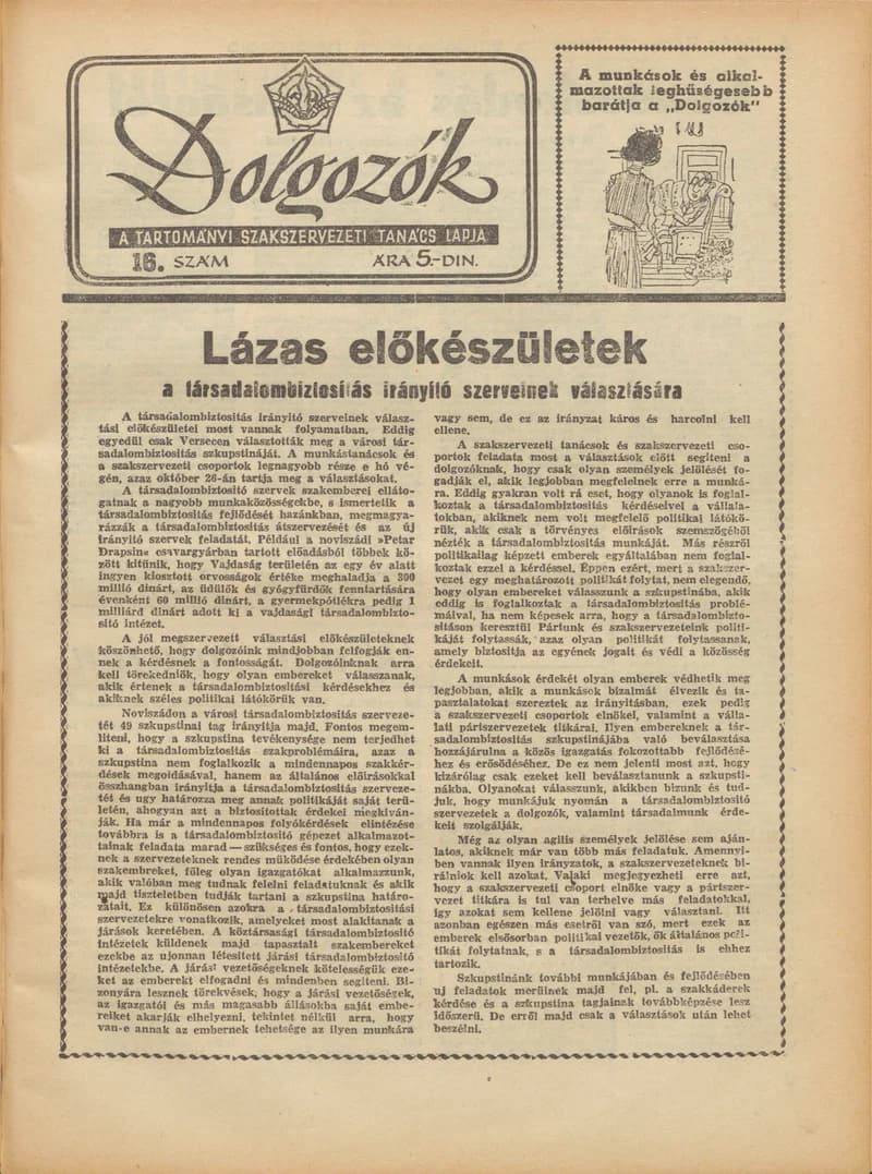 Dolgozók, 6. évf. 1952. október 21. 16. sz.