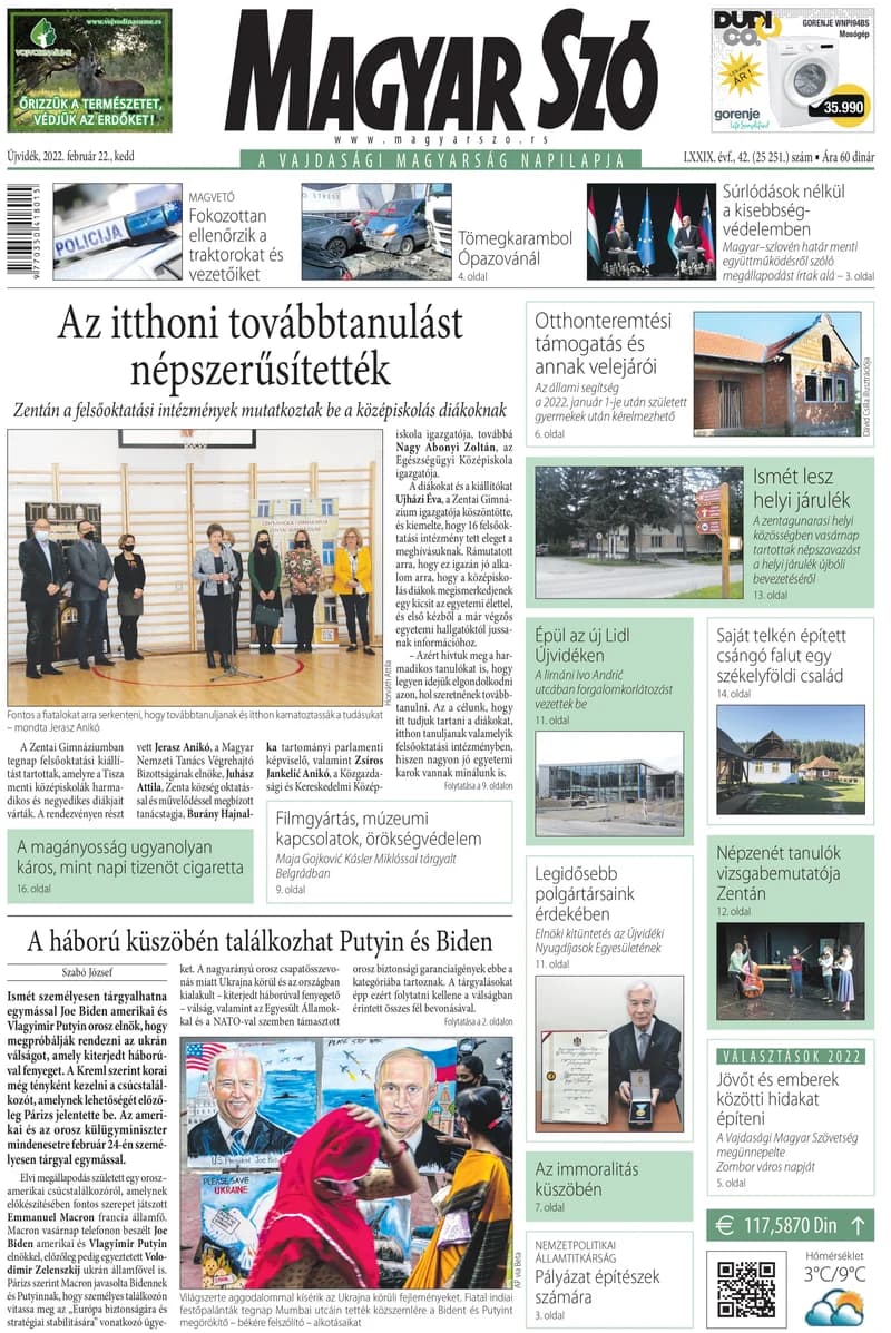 Magyar Szó, 79. évf. 2022. február 22. 42. sz. 1–20. oldal