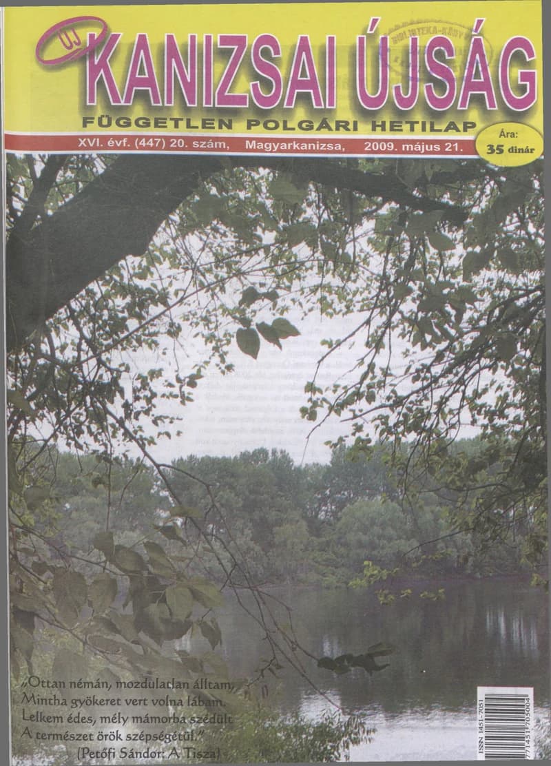 Új Kanizsai Újság, 16. évf. 2009. május 21. 20. sz.