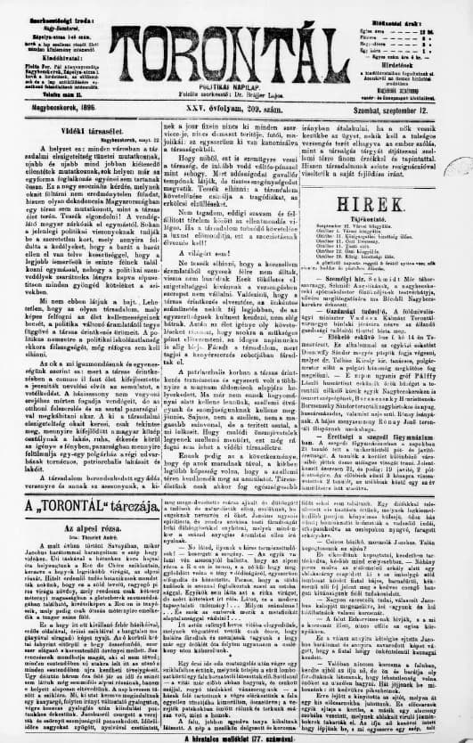 Torontál, 25. évf. 1896. szeptember 12. 209. sz.