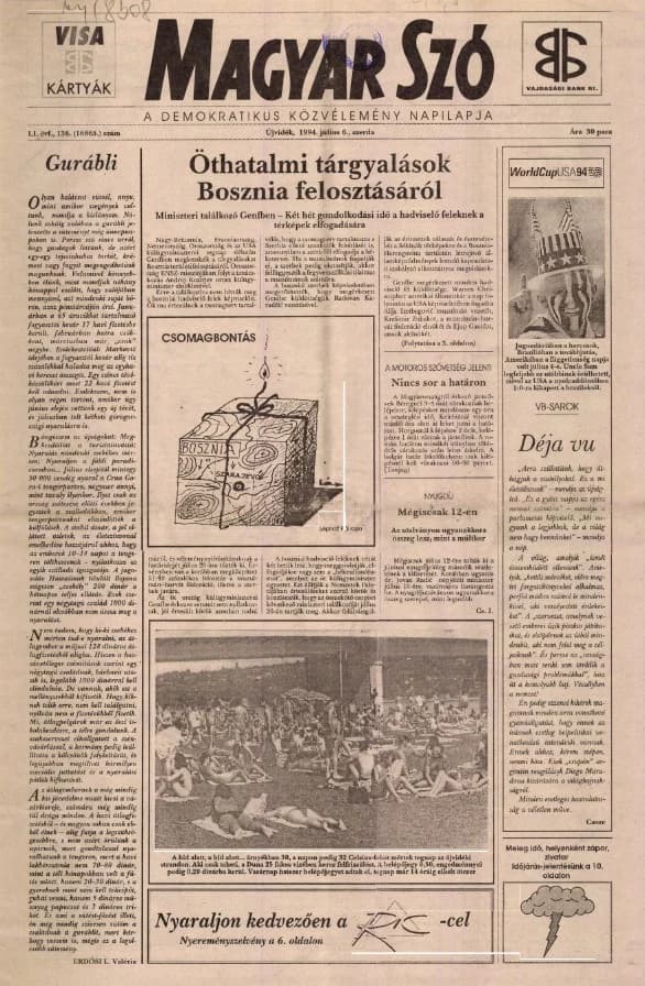 Magyar Szó, 51. évf. 1994. július 6. 136. sz.