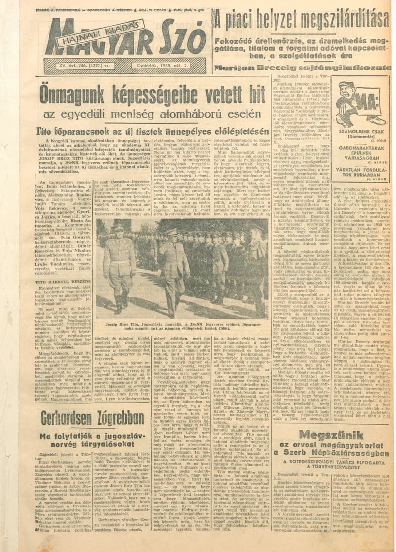 Magyar Szó, 15. évf. 1958. október 2. 246. sz. 1–14. oldal
