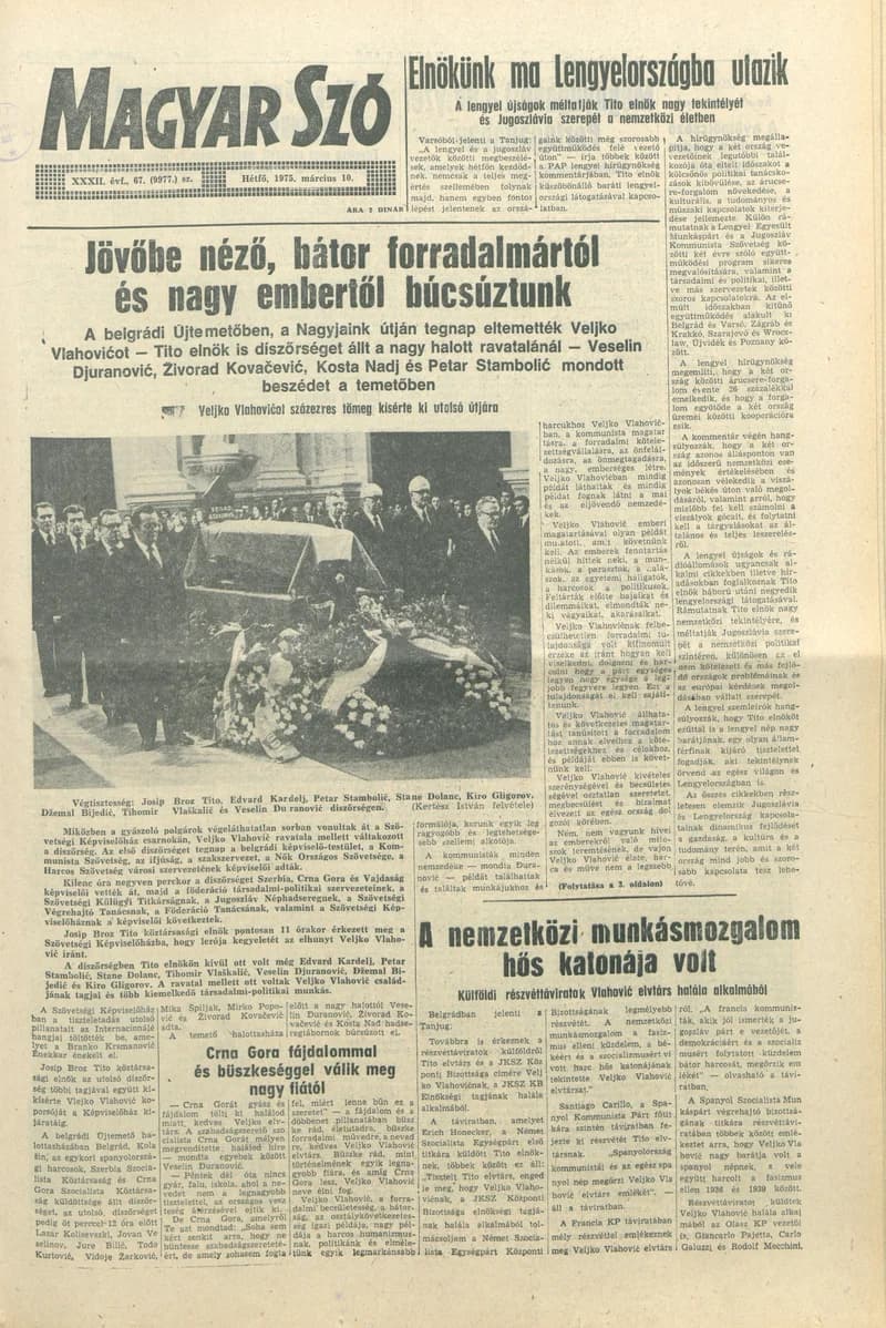 Magyar Szó, 32. évf. 1975. március 10. 67. sz.
