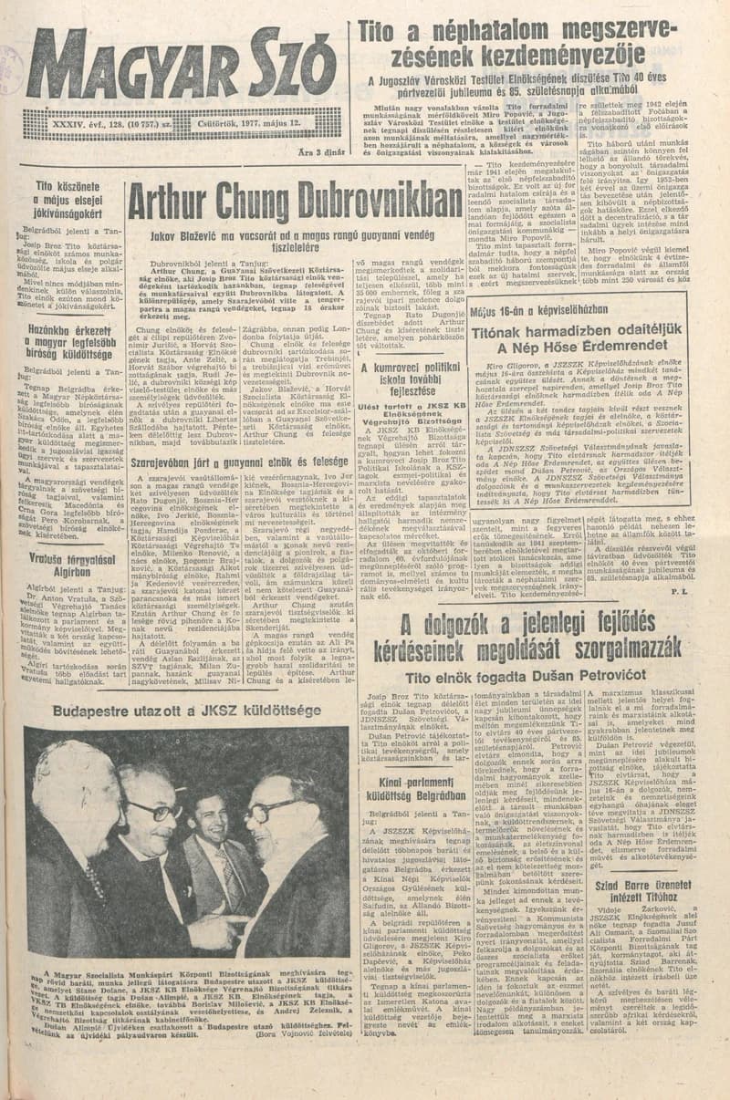 Magyar Szó, 34. évf. 1977. május 12. 128. sz.