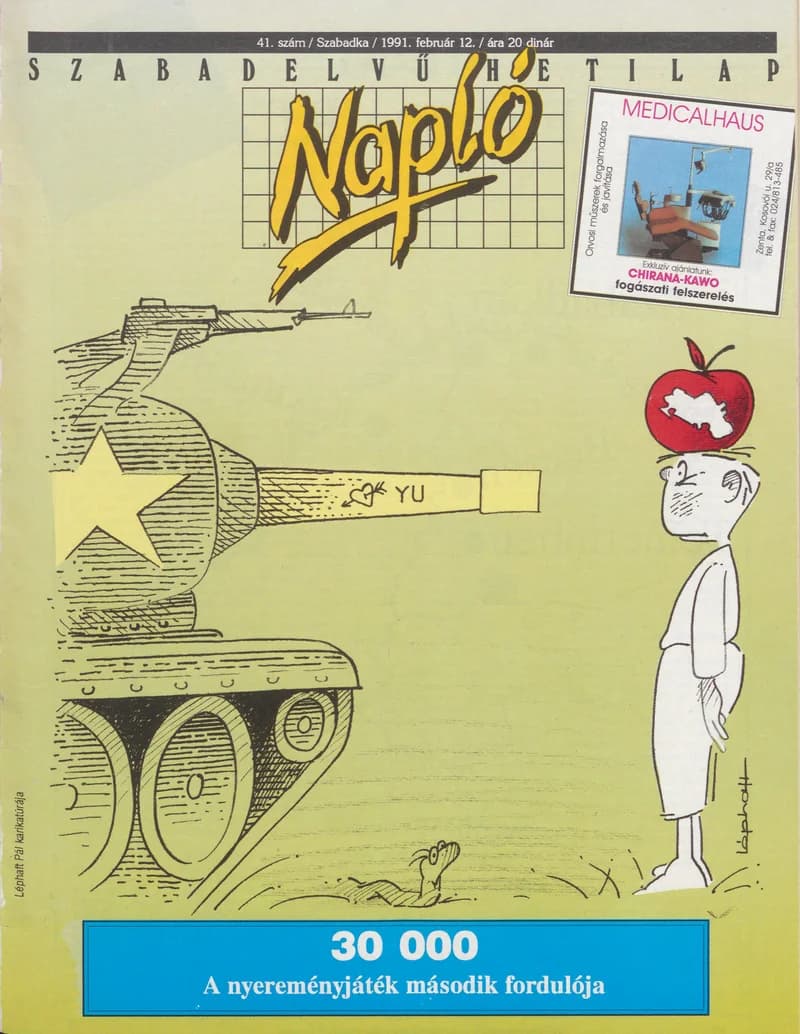 Napló - Szabadelvű hetilap, 2. évf. 1991. február 12. 41. sz.