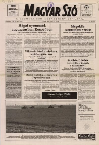 Magyar Szó, 58. évf. 2001. július 11. 159. sz. 1–16. oldal