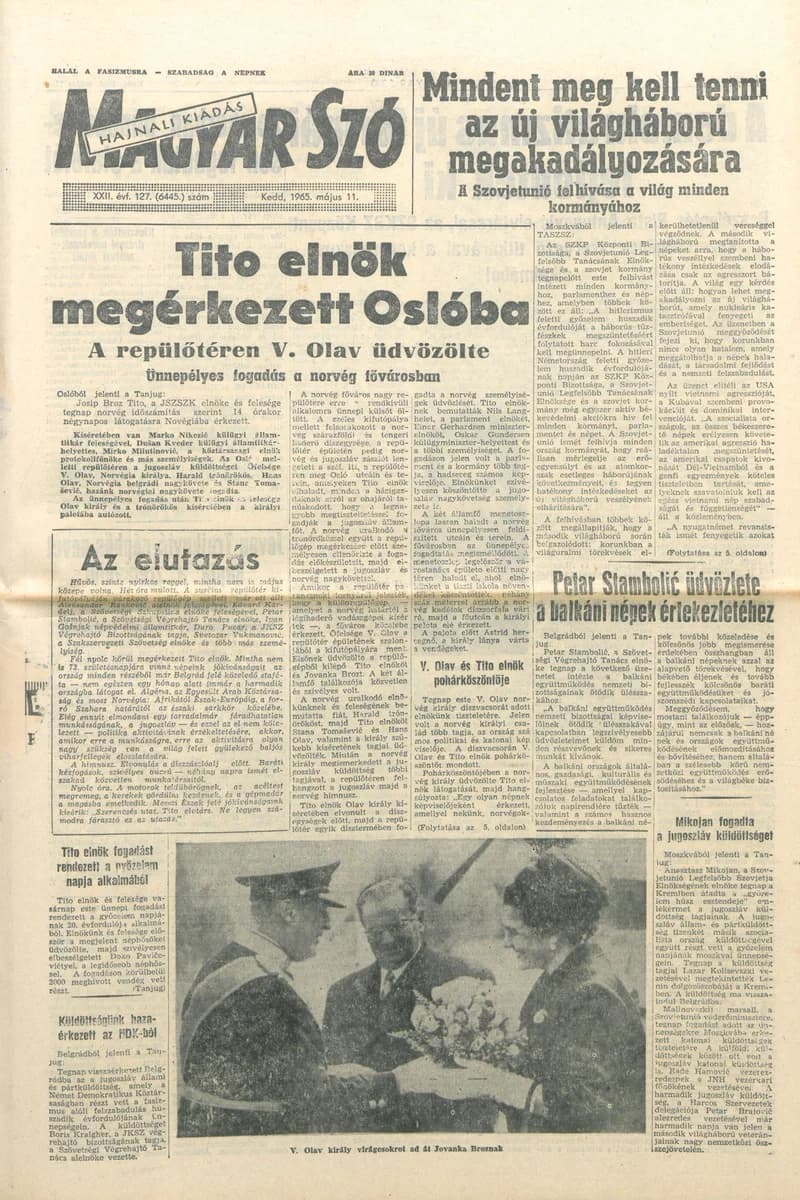 Magyar Szó, 22. évf. 1965. május 11. 127. sz. 1–14. oldal