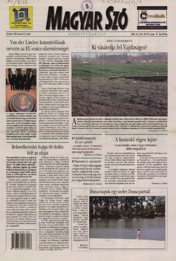 Magyar Szó, 62. évf. 2005. június 21. 143. sz. 1–20. oldal