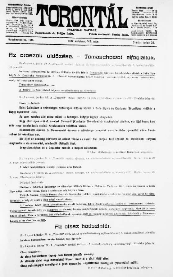 Torontál, 44. évf. 1915. június 30. 146. sz.