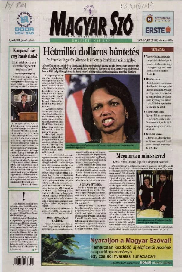 Magyar Szó, 63. évf. 2006. június 2. 125. sz. 1–20. oldal