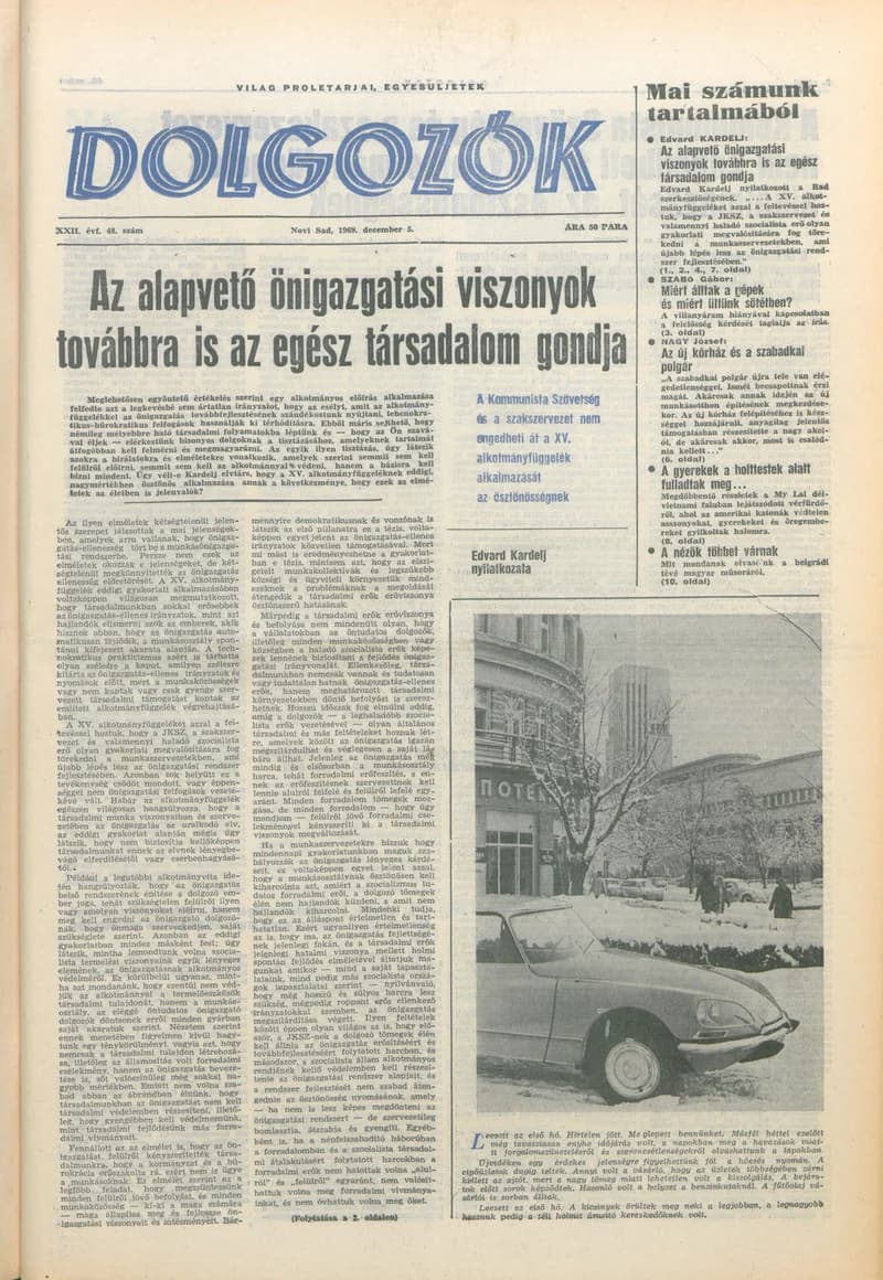 Dolgozók, 23. évf. 1969. december 5. 48. sz.