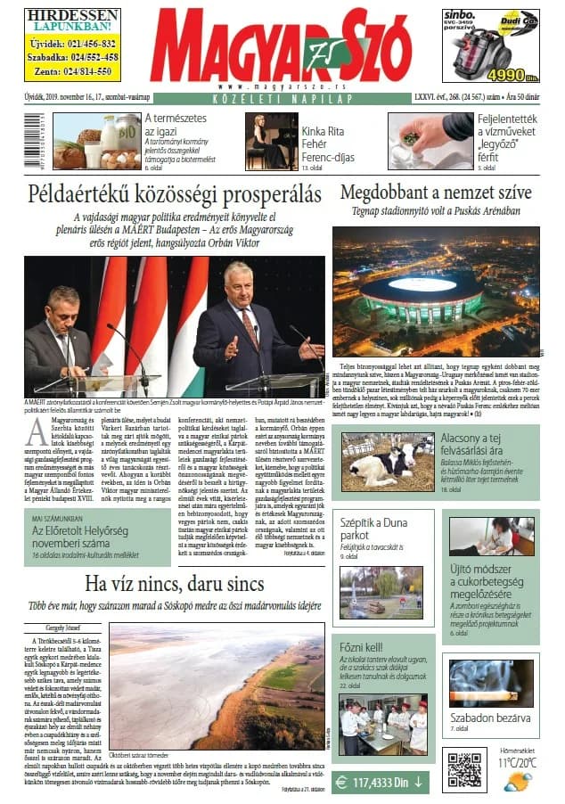 Magyar Szó, 76. évf. 2019. november 16. – 17. 269. sz. 1–44. oldal