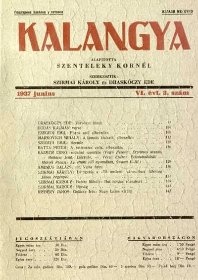 Kalangya, 6. évf. 1937. június. 3. sz. 97–144. oldal