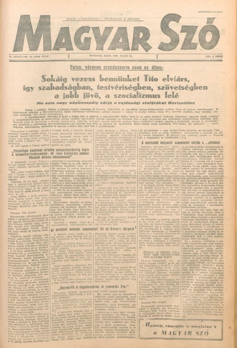 Magyar Szó, 6. évf. 1949. május 24. 121. sz. 1–4. oldal