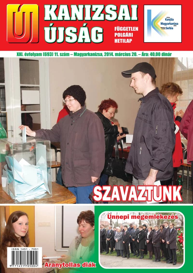 Új Kanizsai Újság, 21. évf. 2014. március 20. 11. sz.