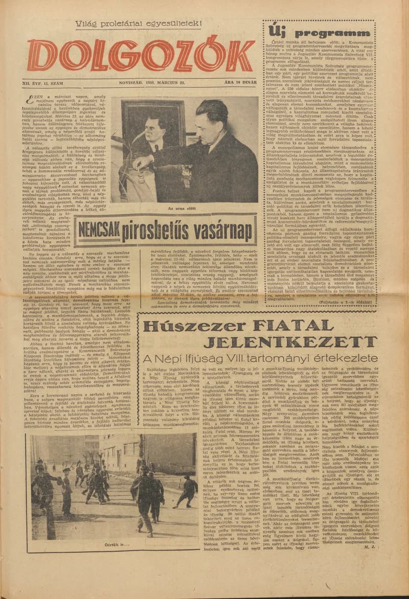 Dolgozók, 12. évf. 1958. március 22. 12. sz.