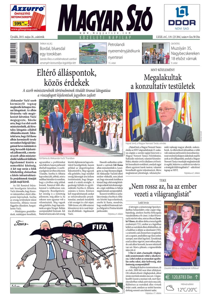 Magyar Szó, 72. évf. 2015. május 28. 119. sz. 1–20. oldal