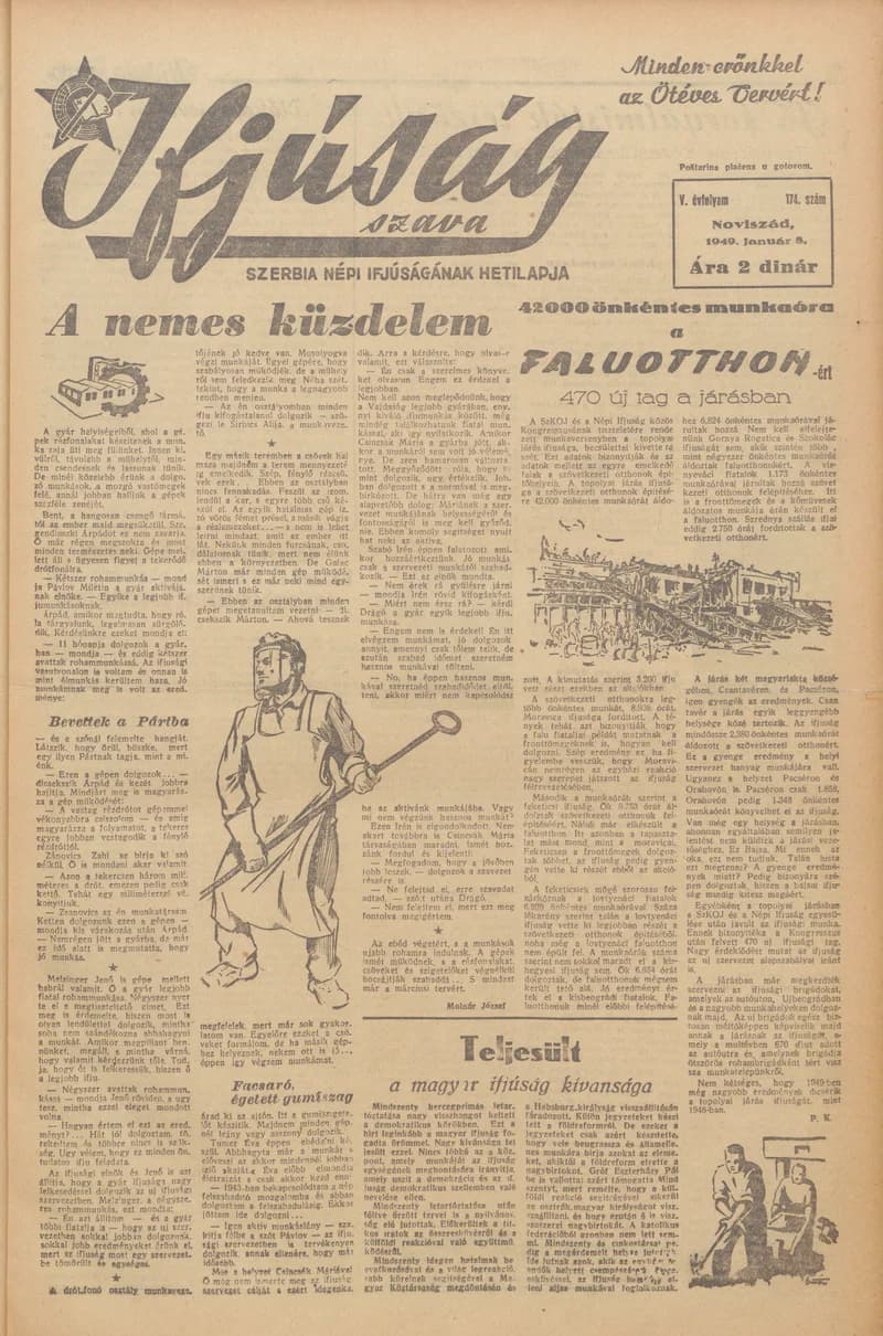Ifjúság Szava, 5. évf. 1949. január 8. 174. sz.