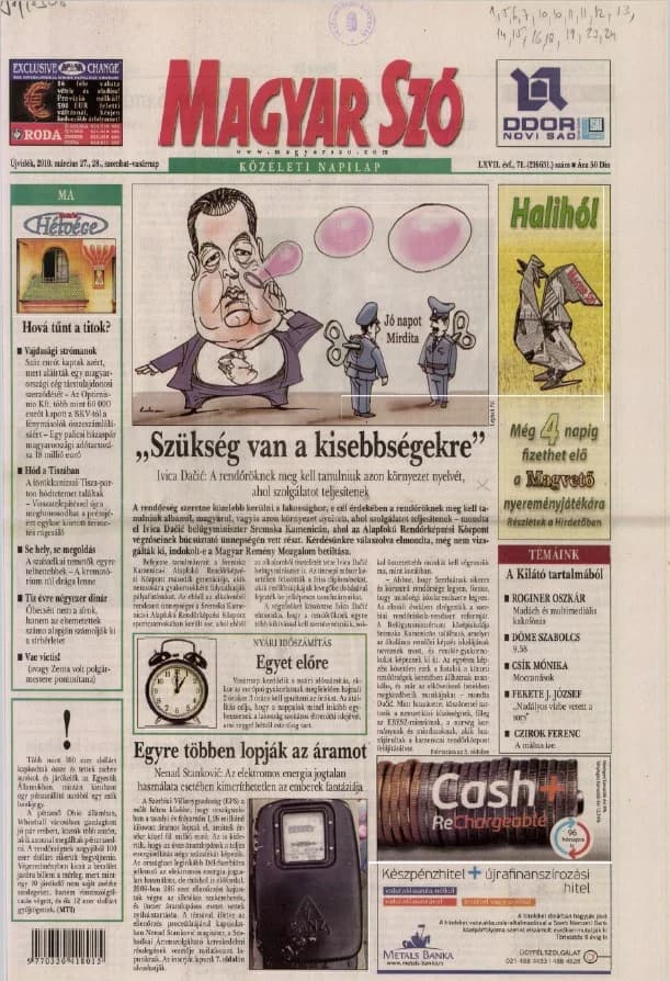 Magyar Szó, 67. évf. 2010. március 27. – 28. 71. sz. 1–48. oldal