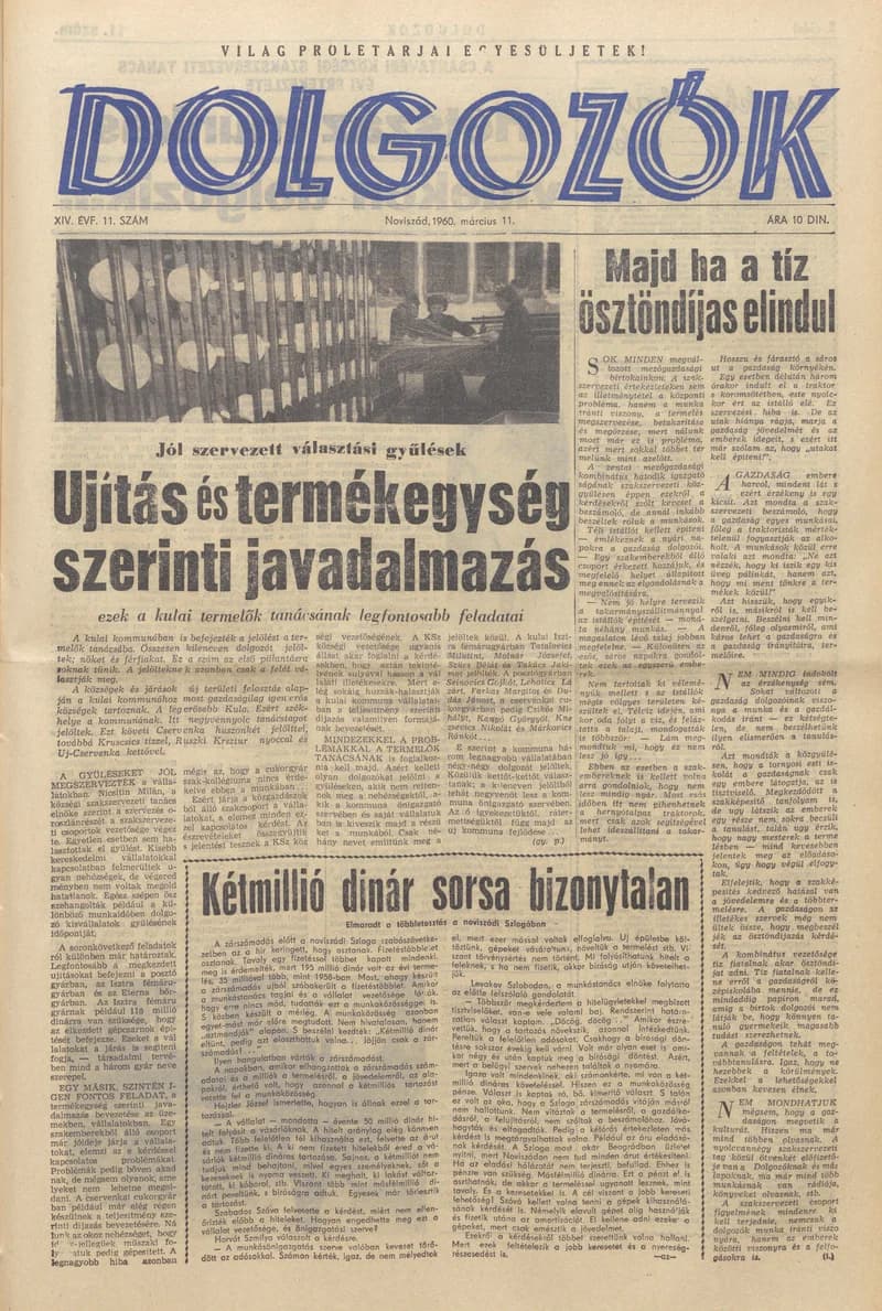 Dolgozók, 14. évf. 1960. március 11. 11. sz.