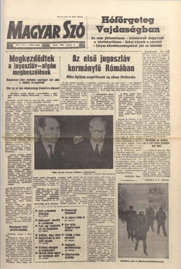 Magyar Szó, 25. évf. 1968. január 9. 7. sz. 1–16. oldal