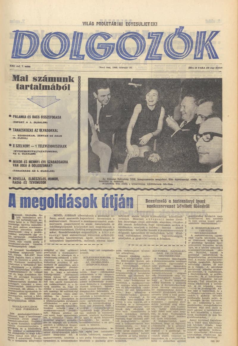Dolgozók, 22. évf. 1968. február 16. 7. sz.