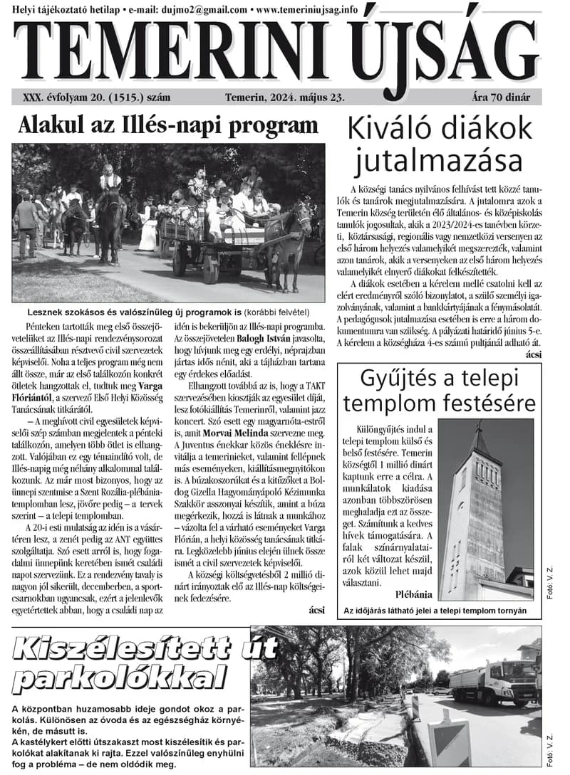 Temerini Újság, 30. évf. 2024. május 23. 20. sz.