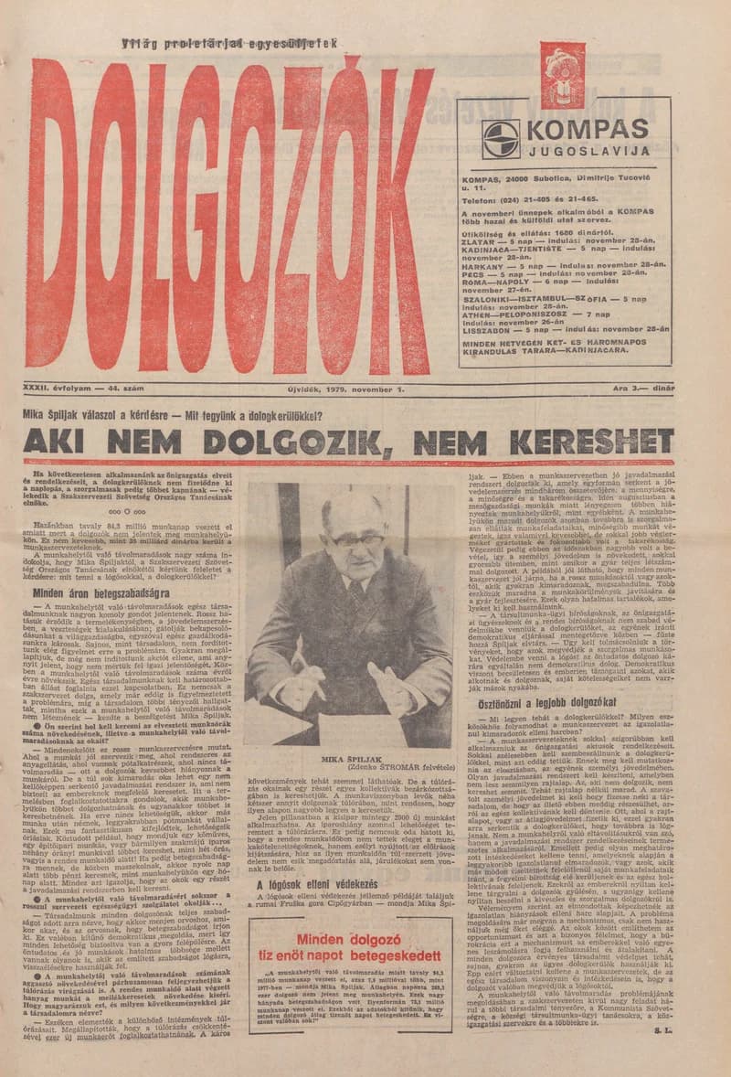 Dolgozók, 33. évf. 1979. november 1. 44. sz.