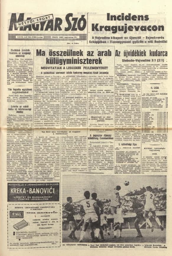 Magyar Szó, 26. évf. 1969. augusztus 25. 234. sz. 1–14. oldal