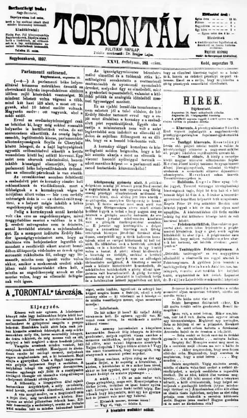 Torontál, 26. évf. 1897. augusztus 10. 181. sz.