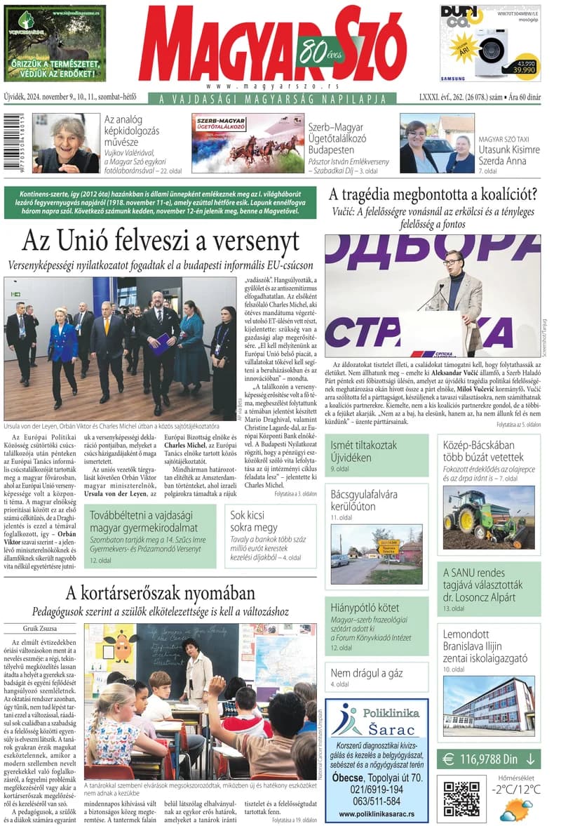 Magyar Szó, 81. évf. 2024. november 9. 262. sz. 1–20. oldal