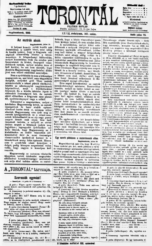 Torontál, 27. évf. 1898. július 25. 167. sz.