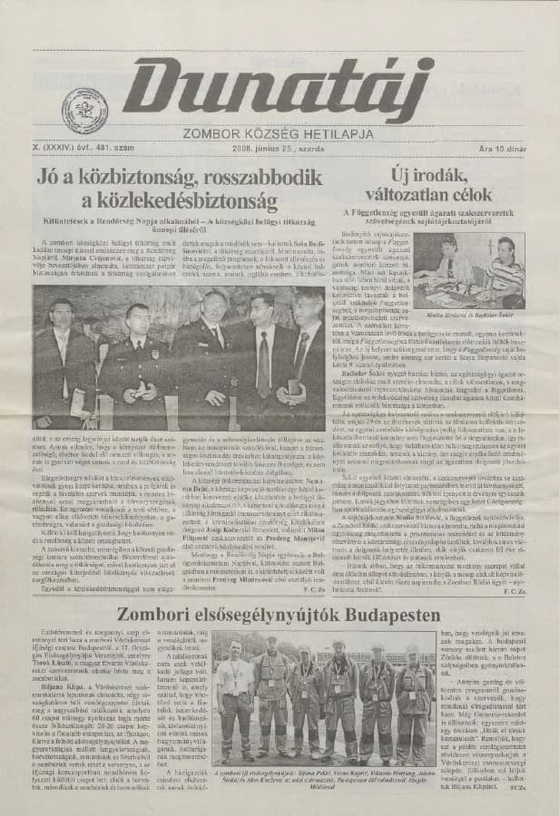 Dunatáj, 10. évf. 2008. június 25. 481. sz.