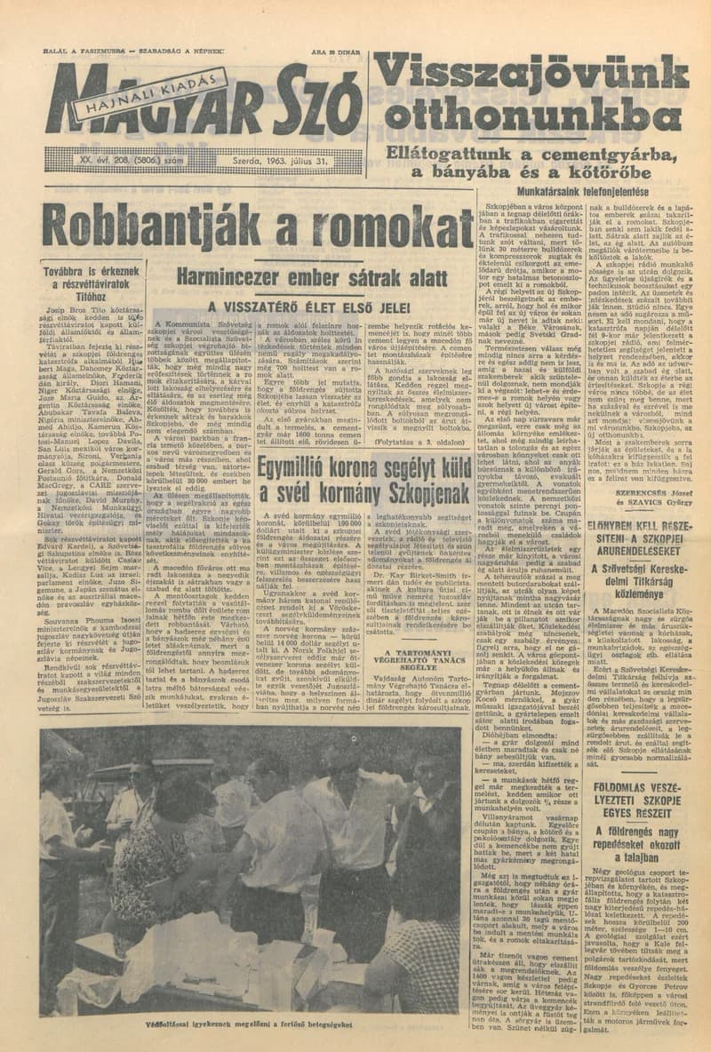 Magyar Szó, 20. évf. 1963. július 31. 208. sz. 1–14. oldal