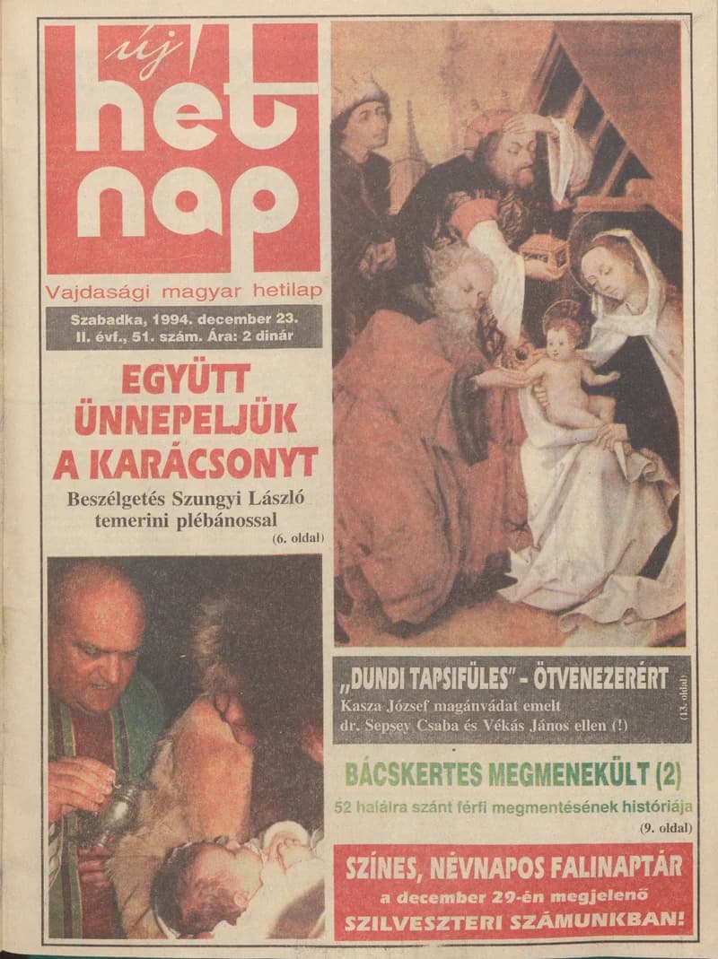 Új Hét Nap, 2. évf. 1994. december 23. 51. sz.