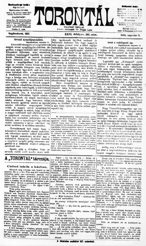 Torontál, 26. évf. 1897. augusztus 16. 186. sz.