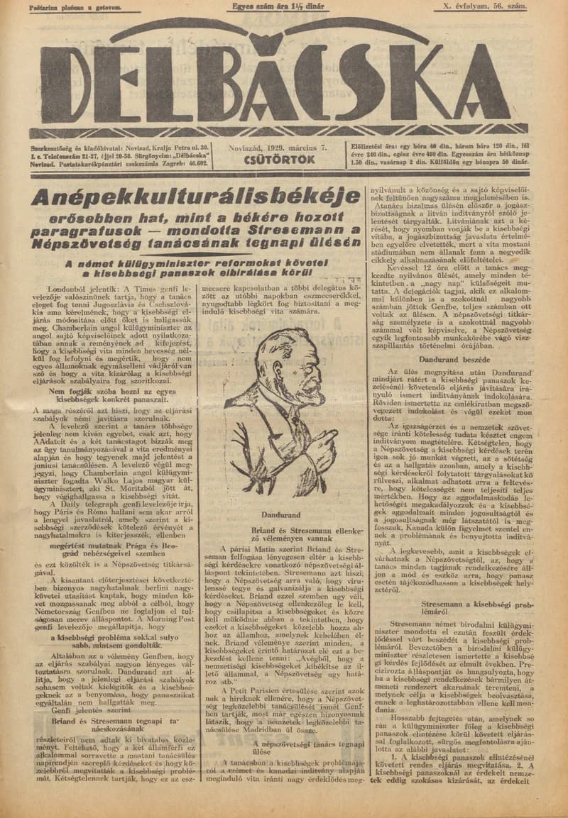 Délbácska, 10. évf. 1929. március 7. 56. sz.